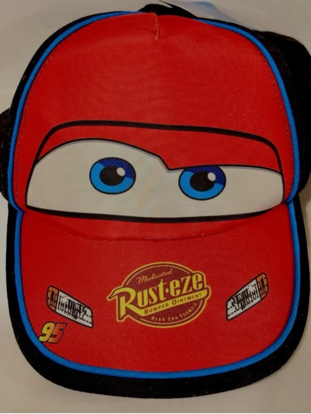 Disney Pixar Cars Kids Lighting McQueen Hat Red Black Adjustable Snap Back NEW